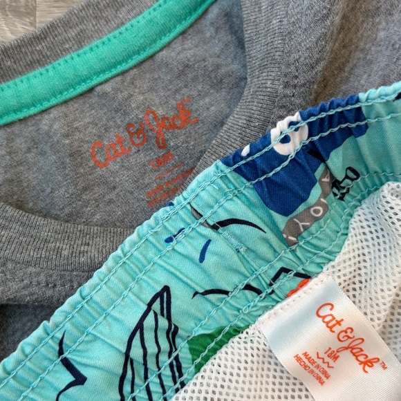 Cat & Jack toddler boys matching swim set - Picture 3 of 3